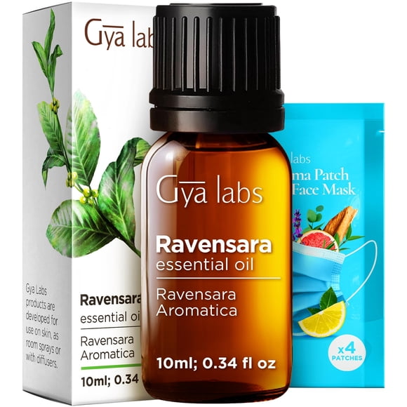 Aceite esencial de Ravensara Gya Labs 10 mL para cabello, piel y aromaterapia