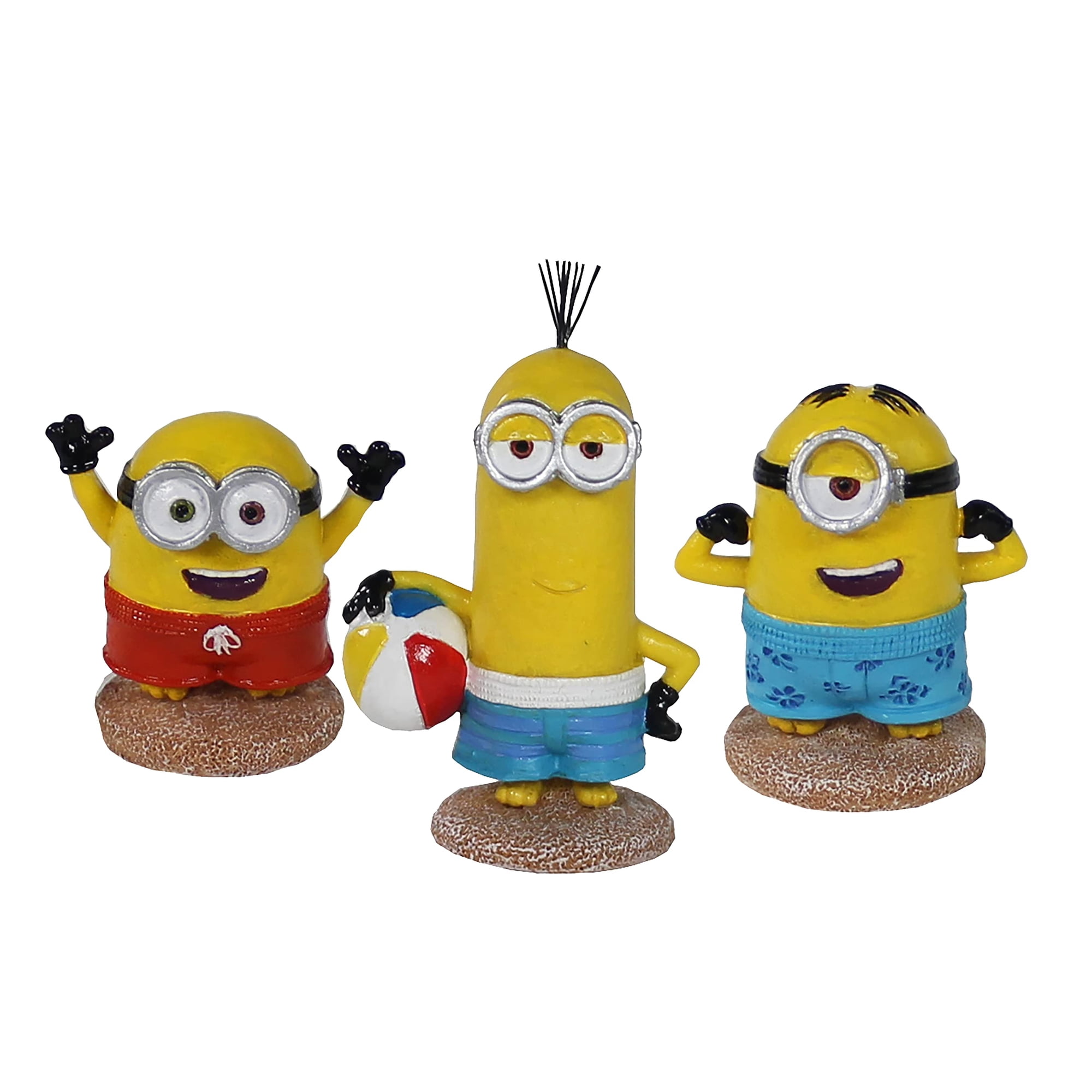 Paquete de adornos para acuario Penn-Plax Minions Kevin Stuart Bob
