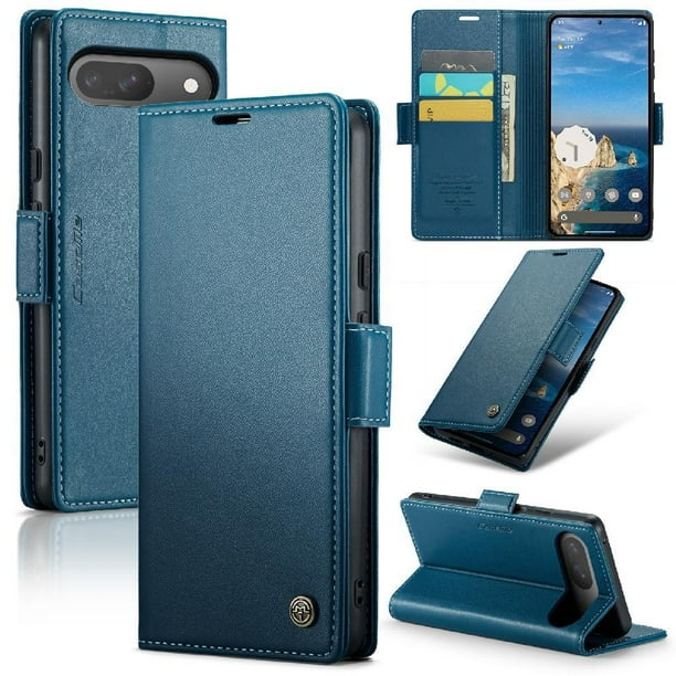 CaseMe tipo cartera Google Pixel 9 Pro con cierre magnético, RFID, tarjetero, soporte, carga inalámbrica