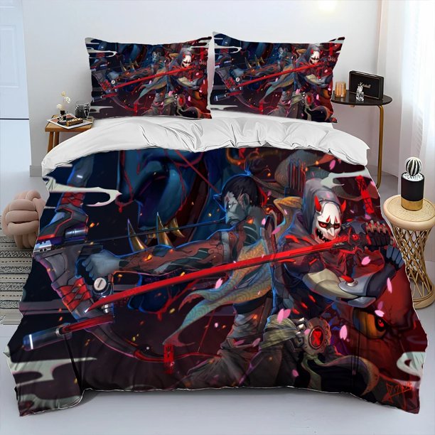 OW OverwatchGamer DVA Comforter Bedding SetDuvet Cover Bed Set Quilt Cover Pillowcase Bedding Set Kids