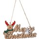 thumbnail image 3 of Navidad Puerta Colgando Signo De Madera Rústico Placa Artesanía Para La Decoración Casera Pared Ciervo Cabeza Ingles, 3 of 5