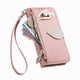 thumbnail image 2 of FOXDOCK Funda Tipo Cartera para Samsung Galaxy S26 Edge, con Ranuras para Tarjetas, Soporte y Cremallera-rosa, 2 of 6