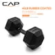 thumbnail image 2 of Mancuerna hexagonal recubierta de goma CAP Barbell de 40 lb, 2 of 7