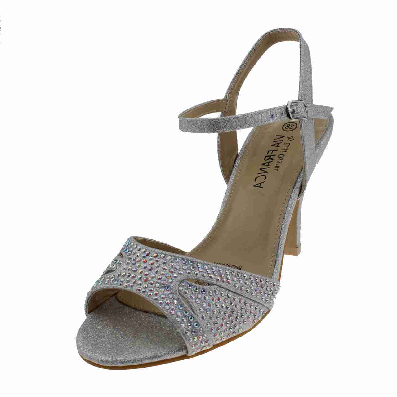 Sandalia Fiesta Plata Vía Franca