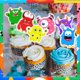 thumbnail image 5 of Decoración para magdalenas con dibujos animados del monstruo de KeaiBear, fiesta infantil, 30 unidad, 5 of 7