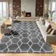 thumbnail image 2 of Alfombra de área ONASAR 183x254 cm Gris y Blanco Geométrico, 2 of 9