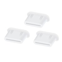 Magideal - Cubierta De Puerto De Carga De 3 Uds, Enchufe De Polvo Micro Usb, Enchufe De Polvo De Silicona, Enchufe De Polvo De Interfaz De Carga De Controlador Blanco