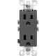 thumbnail image 3 of Enchufe eléctrico Leviton S05-05325-0ES, 15 amperios, negro, dúplex, 3 of 3