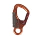 thumbnail image 1 of Gancho de mosquetón de doble bloqueo, mosquetón de bloqueo automático, llave suave, puerta de nariz, mosquetón de escalada de aluminio para montañismo Naranja, 1 of 5