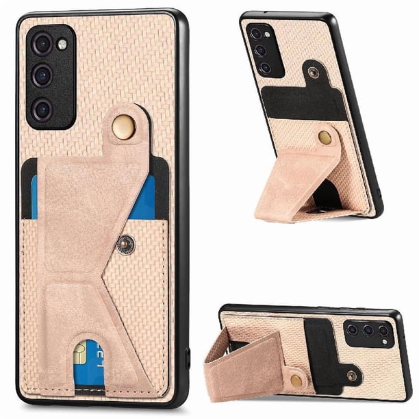 Funda Resistente para Samsung Galaxy S20 FE con Tarjetero y Soporte, Diseño Magnético Blanco