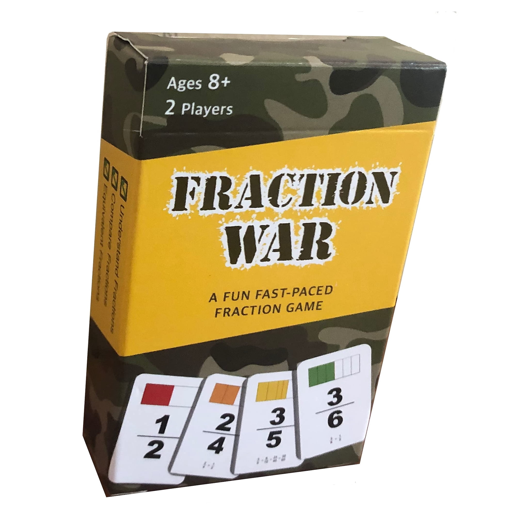 Juego De Cartas Math Magic Fraction War To Learn Fractions 8+ Years
