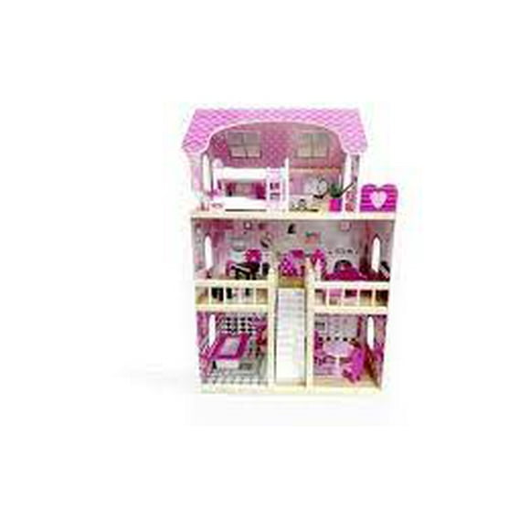 Casa Muñeca Madera Color Rosado
