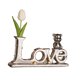 thumbnail image 2 of Letreros De Palabras Para Decoración Del Hogar, Letrero De Letras De Bloque De Cerámica Para Estante, Mesa De Dormitorio, Amor Plateado, 2 of 3