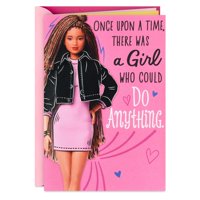 Tarjeta De Cumpleaños Hallmark Barbie Para Niñas Con Sobre De 5 X 7.2 Pulgadas