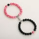 thumbnail image 1 of Heart Matching Couple Bracelets - Natural Stone Beads Yoga Bracelet for Romantic Lovers - Perfect Valentine's Day Gift, 1 of 5