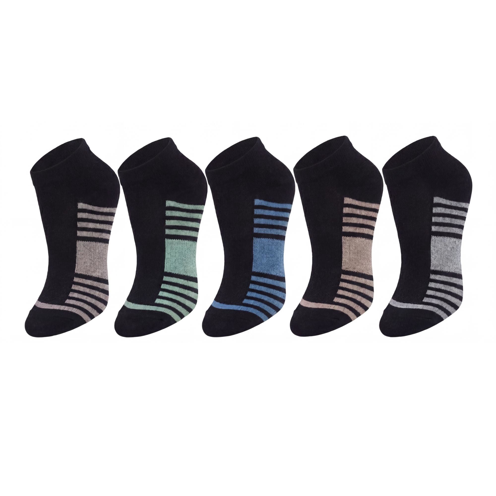 Calcetines Mujer Deportivo Corto Negro X10 35-39