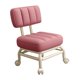 thumbnail image 1 of Taburete Con Ruedas Multiusos Con Asiento Giratorio, Taburete Corto Para Cocina, Garaje, Oficina, Color Rosa, 1 of 5