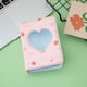 thumbnail image 3 of Álbum de fotos mini rosa RUNRAYAY de 3 pulgadas, carpeta para tarjetas fotográficas Kpop, 40 bolsillos, soporte para tarjetas fotográficas hueco con forma de corazón de fresa, fundas para tarjetas fot, 3 of 7