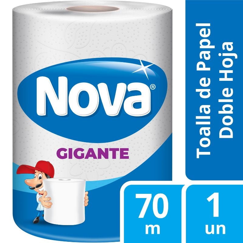 Nova - Toalla De Papel Gigante Doble Hoja 70 M 1 Un