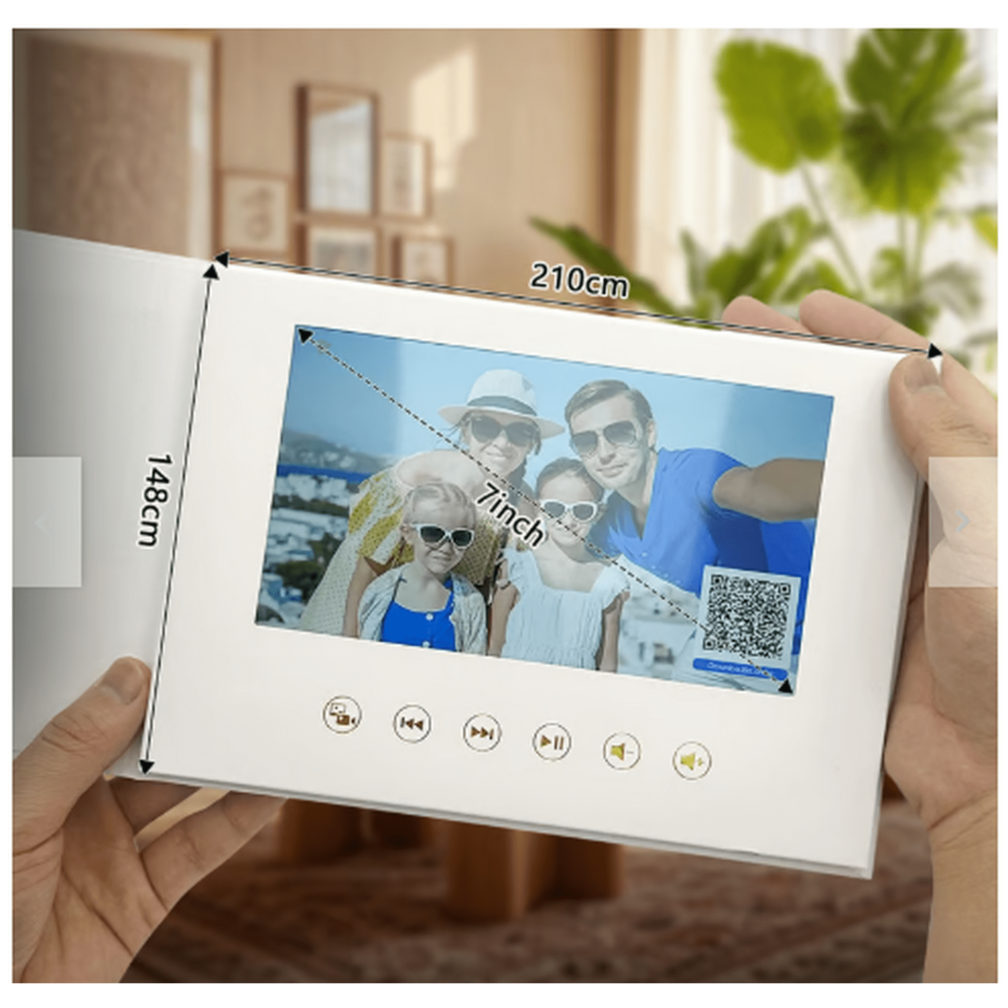 Neosmart - Álbum Digital Tipo Libro Con Cubierta Blanca Neoview7