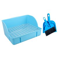 Magideal - Bandeja De Esquina Para Jaula De Entrenador Para Ir Al Baño, Inodoro Para Papelera De Conejo, Ropa De Cama De Esquina Para Entrenador De Orinal, Caja , Rosa Estilo B Azul B