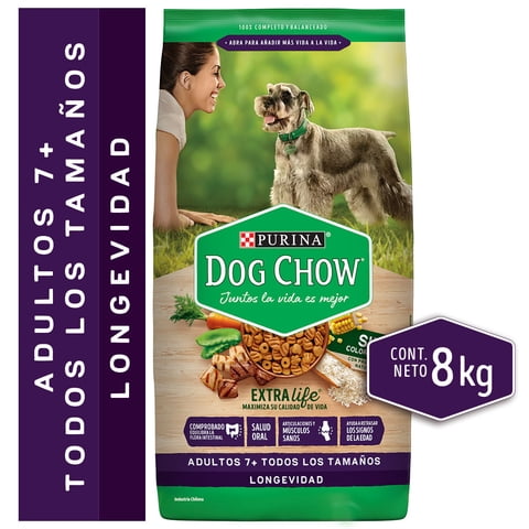 Dog Chow - Alimento Seco Perro Longevidad Sabor Carne Bolsa
