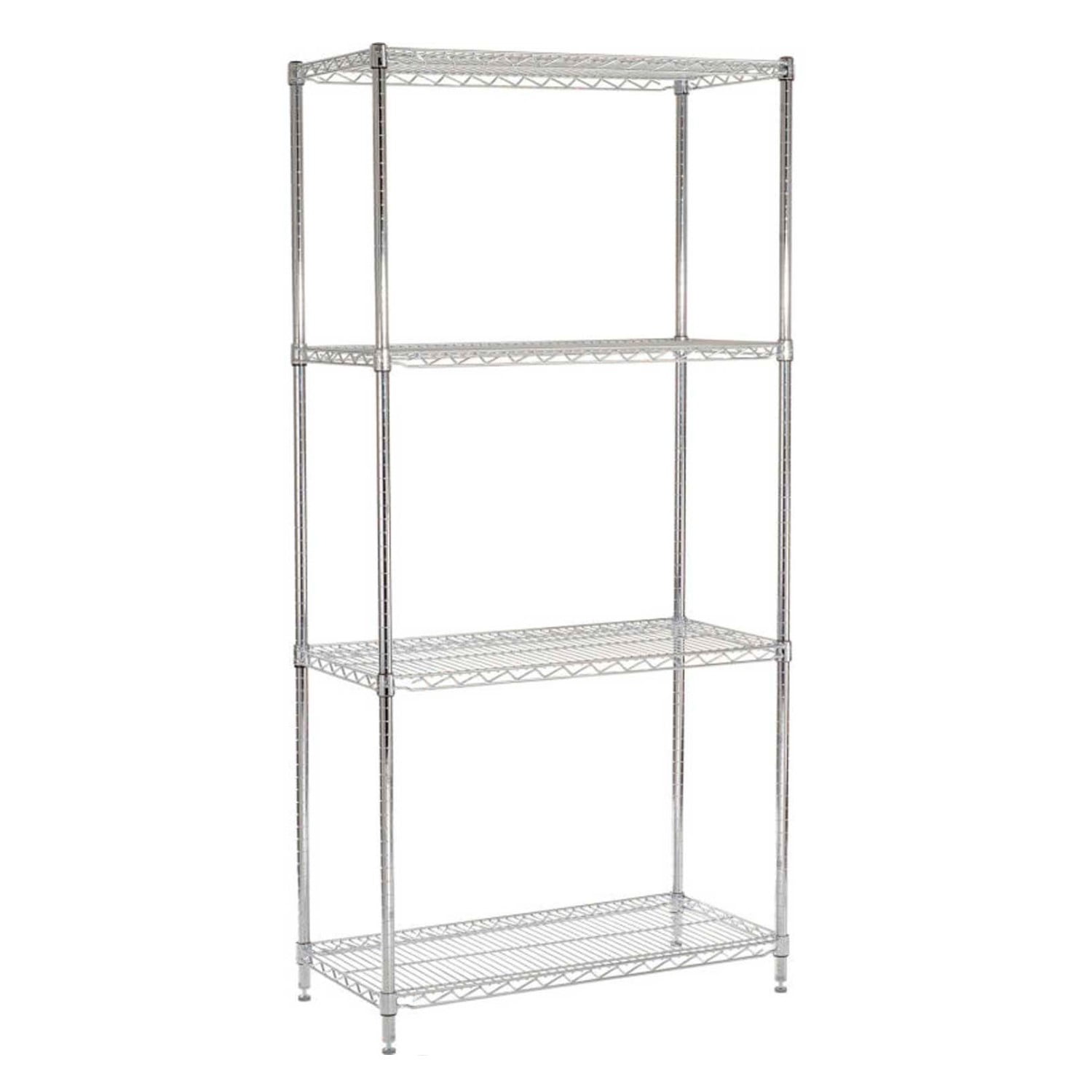 Estante 90x45x180 Cm Acero Cromado Prochef. Capacidad 480 Kg