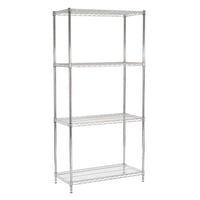 Estante 90X45X180 Cm Acero Cromado Prochef. Capacidad 480 Kg