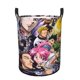 thumbnail image 1 of Hunter × Hunter Cesta de lavandería de gran capacidad redonda con asa, bolsa para ropa sucia plegable, almacenamiento para dormitorio, baño y lavadero 44x35 cm, 1 of 6