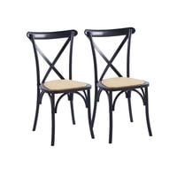 Habita2 Chile - Pack 2 Silla Crossback Madera Negra