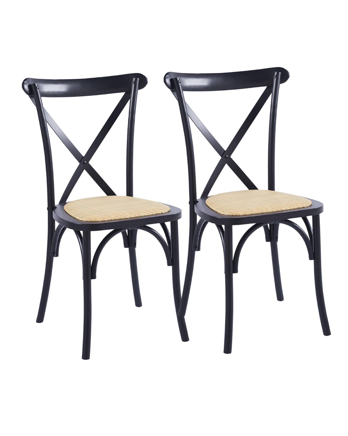 Habita2 Chile - Pack 2 Silla Crossback Madera Negra