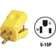 thumbnail image 4 of Plug Leviton Python de grado industrial, 15 A, 125 V, hoja recta, 4 of 4