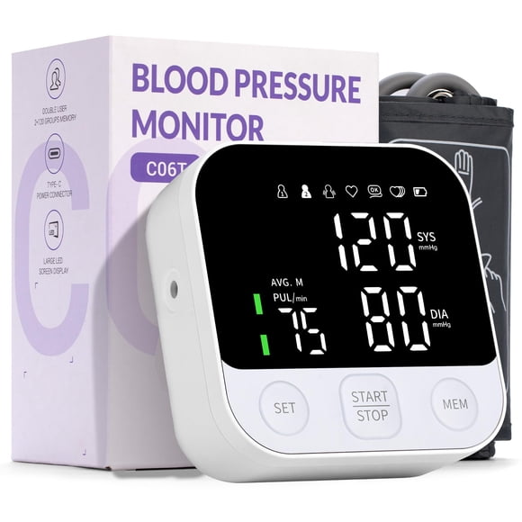 Monitor de presión arterial WellWink con manguito ajustable para brazo