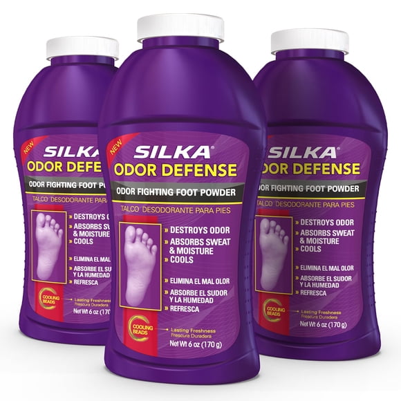 Polvo para pies y desodorante para zapatos Silka Odor Fighting 180 ml x3