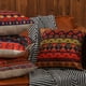 thumbnail image 4 of Juego de 4 fundas de almohada coloridas con rayas retro, bohemias, decorativas, hippies, de 45 x 45 cm, con rayas., 4 of 7