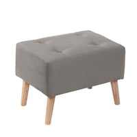Latam Home - Pouf Niza Tela Velvet Gris