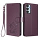 thumbnail image 1 of Carcasa Billetera de Cuero Sintético para Samsung Galaxy M15 5G, Morado Oscuro, 1 of 6