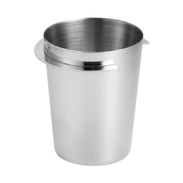 Vaso dosificador de café de 58 mm, contenedor de café en polvo, máquina de café, vaso de polvo, alimentador de polvo para bar, cafetería, restaurante Plata
