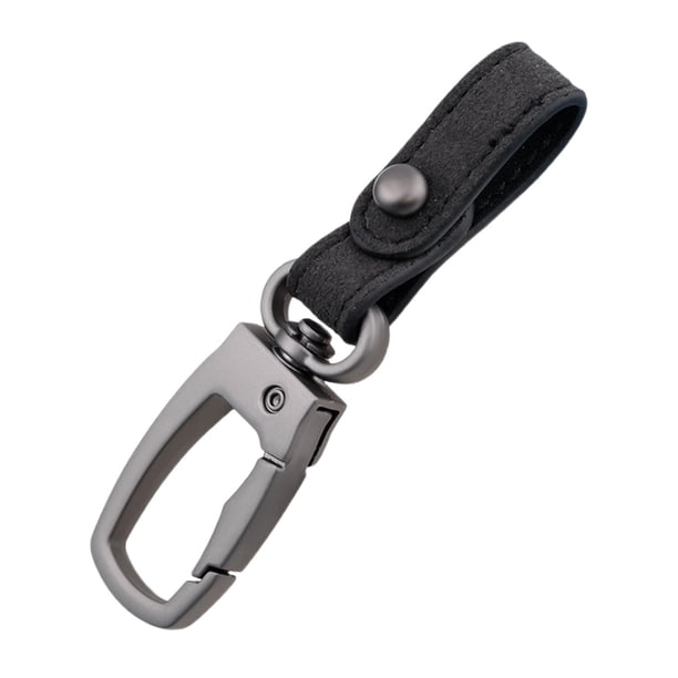 Clip de llavero de coche, accesorios de llavero de metal, llavero de llavero universal para colegas, familia, hombres y mujeres, regalos de cumpleaños Negro