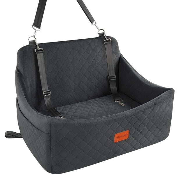 Asiento para coche para perros Wooaidagg grande de 25 kg con espuma viscoelástica, negro
