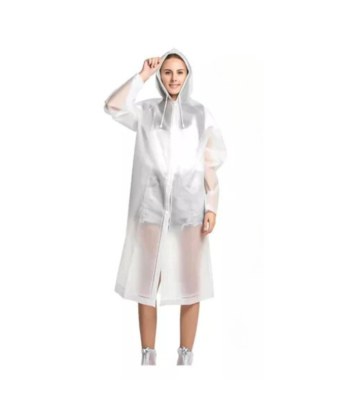 Genérico - Portátil Capa Poncho Para La Lluvia 100% Impermeable Duro 2P, Blanco