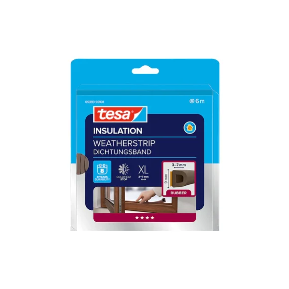 Cinta selladora Autoadhesiva Perfil D 9mm x 3 - 7 mm x 6 mt