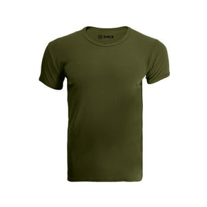 Snix - Polera Rib De Adulto Cuello V Verde Musgo Talla Xl