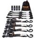 thumbnail image 1 of Correas de amarre con trinquete VEVOR, 5208 libras, resistencia a la rotura, 1,6 cm x 2,4 m, 1 of 3