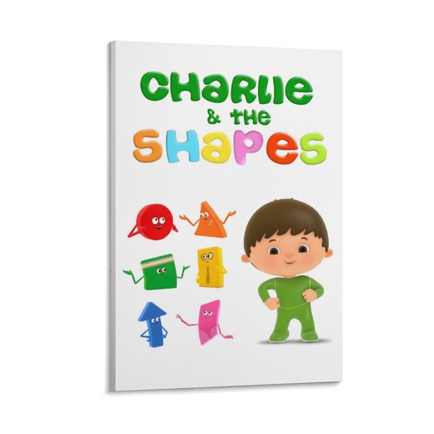 Charlie & las formas Cuadro decorativo colgante - Arte de pared - Póster enmarcado - Decoración de pared - Regalos para familia, amigos y aficionados 20*30 cm