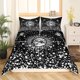thumbnail image 3 of Christm-as Trees D-u-t Co-ve-r Queen Size Sa-nta Claus- and Snowman Comfort-er Cover with 2 Pillow-case for Te-ens Adults Kids S-tarry Sky Be-dding Set Snow Sc-ene Brea-thable 3 Pieces D-ecorative, 3 of 5