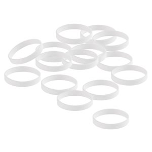 Genérico - 15 Piezas / Paquete Pulseras De Silicona Simples Pulseras De Goma De Moda Blanco