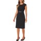 thumbnail image 4 of INSPIRE CHIC Vestido Elegante de Mujer con Mangas Cortas y Cinturón para Trabajar, Vestidos de Tubo Negro XS, 4 of 6