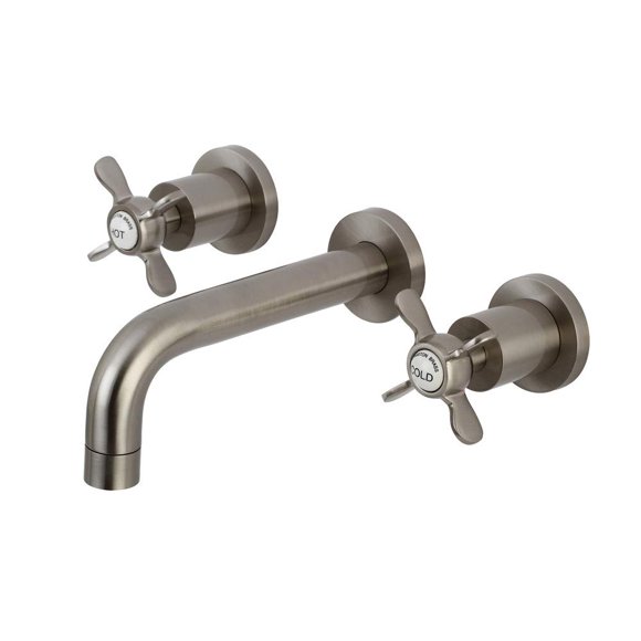 Grifo de baño Kingston Brass Essex de montaje en pared, níquel cepillado
