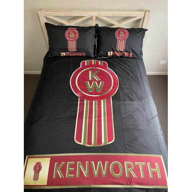 KENWORTH Holiday Gift RED Quilt Duvet Cover Set Bed Linen Bedclothes3-Piece Bedding Set
